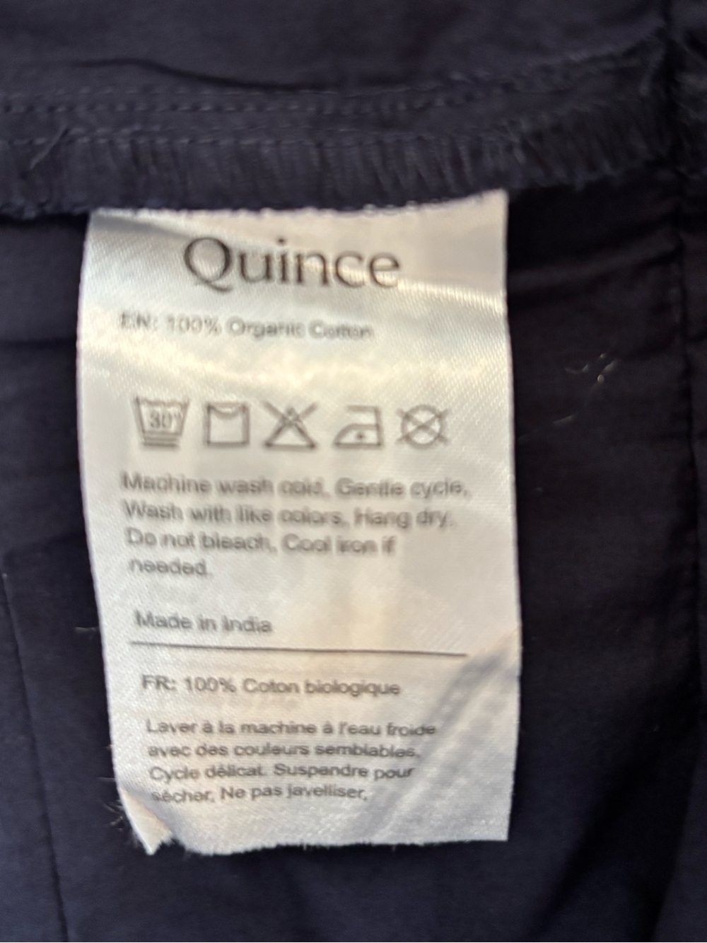 Quince 100% Organic Cotton Poplin Pintuck Maxi Skirt in Navy Blue Size XL. NWT - Picture 12 of 14